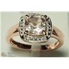 Image 2 : 5) STERLING SILVER MORGANITE RING
