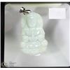 Image 1 : 8) GENUINE HAND CARVED JADEITE BUDDHA PENDANT