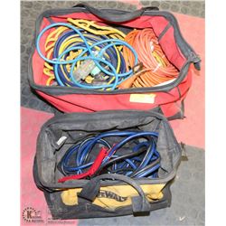 MILWAUKEE TOOL BAG FULL OF EXTENSION CORDS,