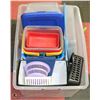 Image 1 : LARGE BIN W/OVER 25 STORAGE CONTAINERS -