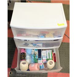 LARGE 3-TIER STORAGE CONTAINER FULL OF