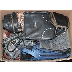 BOX OF ESTATE PURSES & MORE