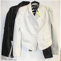 SET OF 2 NEW LEATHERETTE JACKETS -