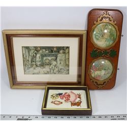 FLAT OF VINTAGE WALL ART