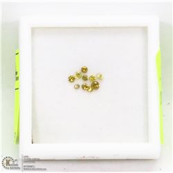 13) GENUINE FANCY YELLOW DIAMOND GEMSTONES
