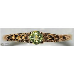 14) 14K YELLOW GOLD PERIDOT BABY RING