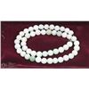 Image 1 : 15) STERLING SILVER JADEITE BEAD 18" NECKLACE