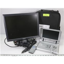 KOSS PORTABLE CD/DVD PLAYER WITH REMOTE, CHARGER,