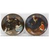 Image 1 : SET OF 2 NUMBERED NORMAN ROCKWELL PLATES