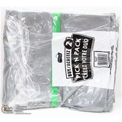 4 GROMMET TOP CURTAINS ,SILVER,54" BY 63"L