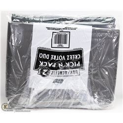 4  ROD POCKET CURTAINS , GREY & BLACK,54"BY84"