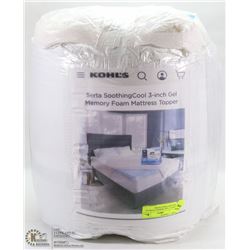 SERTA 3" GEL MEMORY FOAM CAL KING MATTRESS TOPPER
