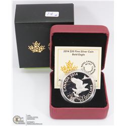 71) ON CHOICE: 2014, PURE SILVER,  $20.00 COIN,  R