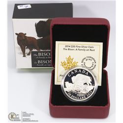 7)ON CHOICE:   2014,  PURE SILVER,  $20.00  COIN,