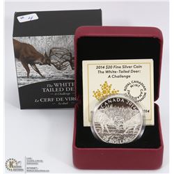 4) ON CHOICE  2014,  PURE SILVER,  $20.00  COIN,