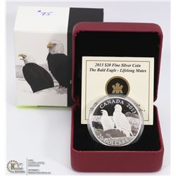 75) ON CHOICE  2013, PURE SILVER,  $20.00 COIN,