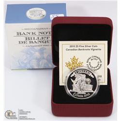 35)2015,  PURE SILVER,  $5.00  COIN, ON CHOICE