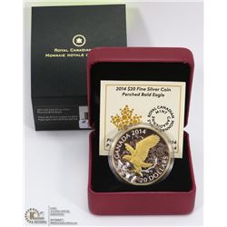 73)ON CHOICE    2014, PURE SILVER,  $20.00 COIN,