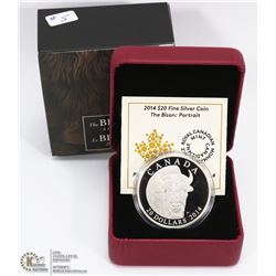 5)ON CHOICE  2014,  PURE SILVER,  $20.00  COIN,