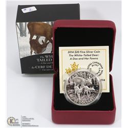 2)ON CHOICE  2014,   PURE SILVER,  $20.00  COIN,