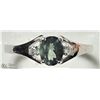 Image 1 : 26) 10K WHITE GOLD ALEXANDRITE AND DIAMOND RING