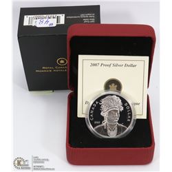 48)ON CHOICE  2007,PURE SILVER, SILVER DOLLAR COIN