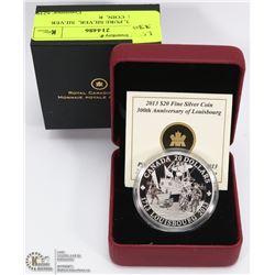 61)    2013, PURE SILVER,  SILVER DOLLAR  COIN,