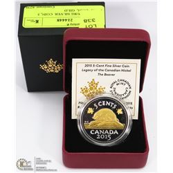 23)ON CHOICE  2015,  PURE SILVER  COIN, 5 CENT