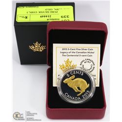 24)ON CHOICE  2015,  PURE SILVER  COIN, 5 CENT  CO