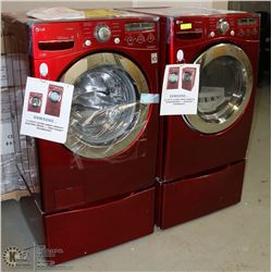 NEW RED LG ULTRA LARGE CAPACITY WASHER AND