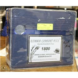 ROYAL BLUE QUEEN  LUXURY HOTEL QUALITY 1800 SERIES