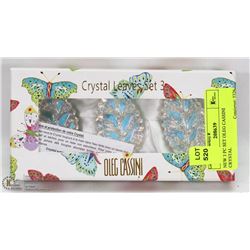 NEW 3 PC SET OLEG CASSINI CRYSTAL