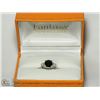 Image 3 : 49) 14K WHITE GOLD BLACK & WHITE DIAMOND RING