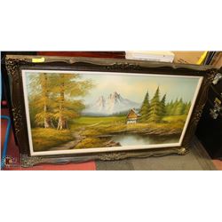 LARGE OIL ON CANVAS 55X32 SIGNED HERBERT