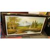 Image 1 : LARGE OIL ON CANVAS 55X32 SIGNED HERBERT