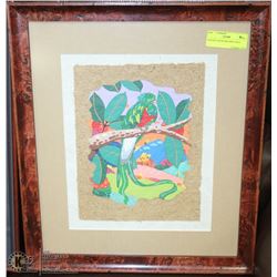 FRAMED ARTWORK BIRD 16X19