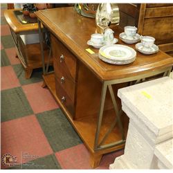 SHOWHOME 3 DRAWER SIDEBOARD WITH END TABLE