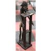 Image 1 : HAND CARVED 36"TALL WOOD TRIBAL FIGURE CD MUSIC