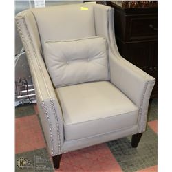 SHOWHOME TAN NAILHEAD ACCENT CHAIR ON CHOICE