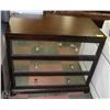 Image 1 : SHOWHOME LARGE 3 DRAWER MIRRORED NIGHT STAND