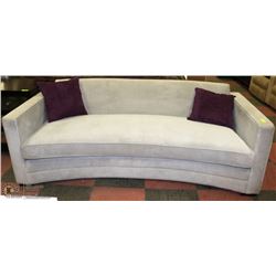 SHOWHOME LIGHT BLUE/GREY NAILHEAD SOFA