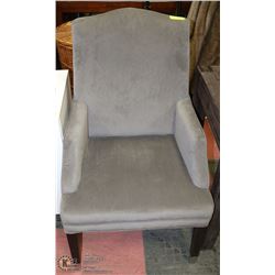 SHOWHOME GREY FABRIC ARMCHAIR