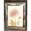 Image 1 : FRAMED MIRRORED FLOWER PICTURE 17"X21"