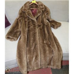FAUX FUR FULL LENGTH COAT