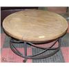 Image 1 : SHOWHOME ROUND RUSTIC COFFEE TABLE 37"DIAMETER