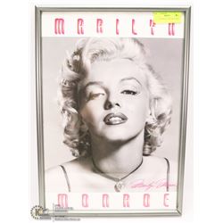 FRAMED MARILYN MONROE PRINT,  14 X 20