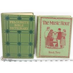 2 BOOKS DATED 1925 AND 1938 BIBLE DICTIONARY AND