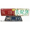 Image 1 : LOT OF 3 ASSORTED COLLECTOR LICENSE PLATES