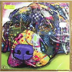 ESTATE TIN ,MULTI-COLOUR DOG PICTURE