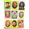 Image 1 : SHEET WITH 9 CFL PLAYER CARDS 1955